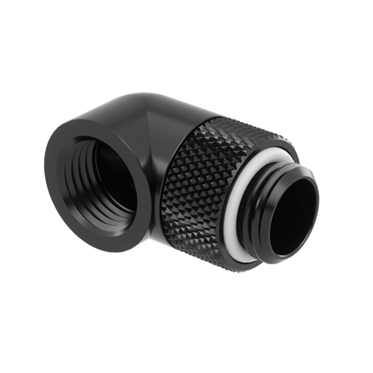 SK HF Winkeladapter 90° drehbar G1/4 AG auf G1/4 IG - Schwarz/Black - Stealkeycustoms.de