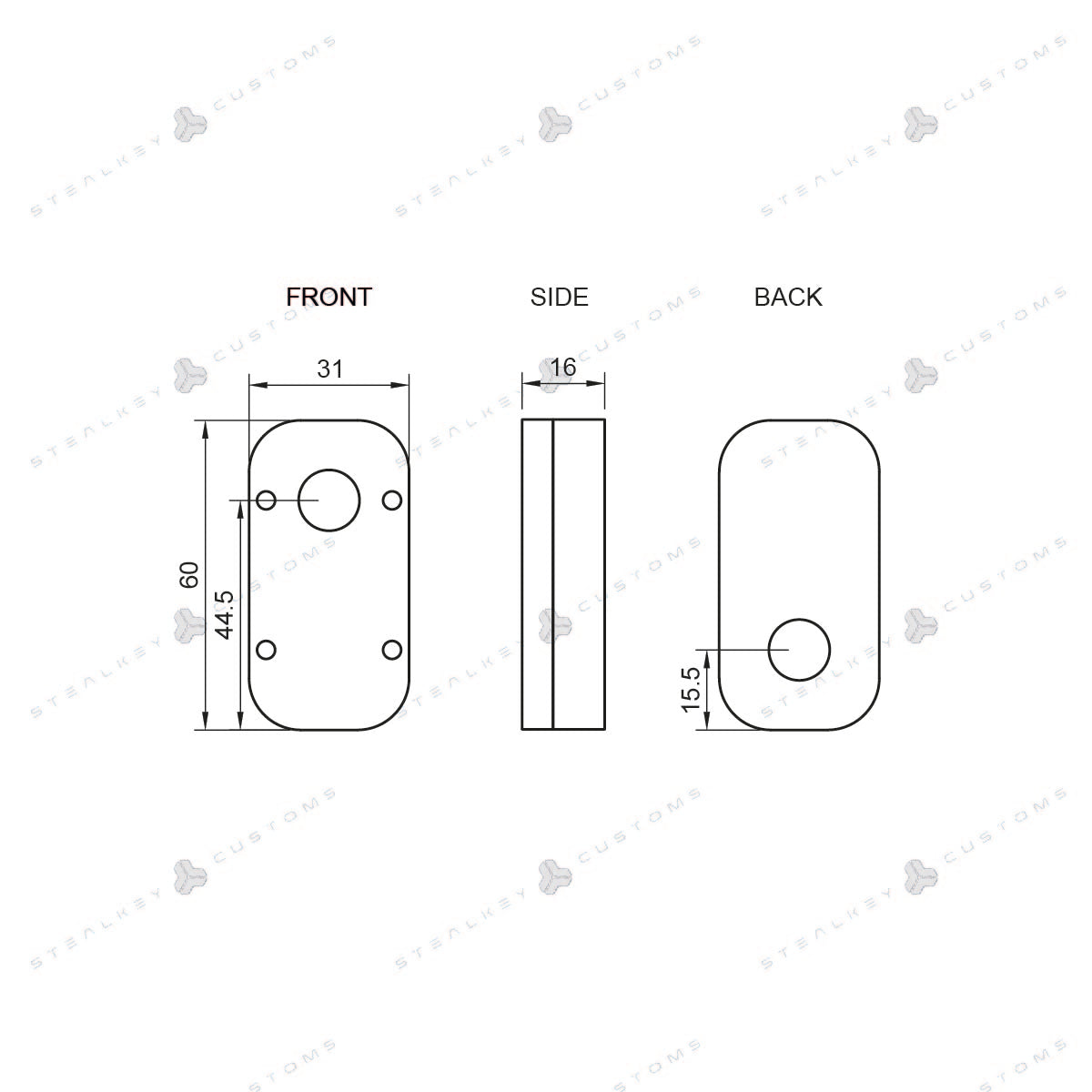 CubeTube Diagonal Port 60mm - Acrylic