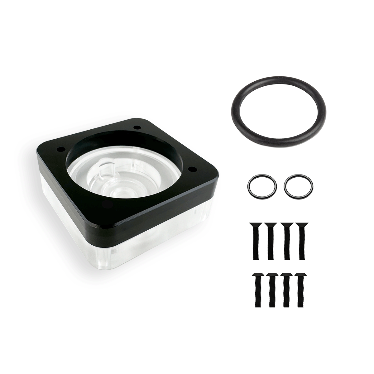 D5/DDC Adapter - Acryl Pom Schwarz - Stealkeycustoms.de