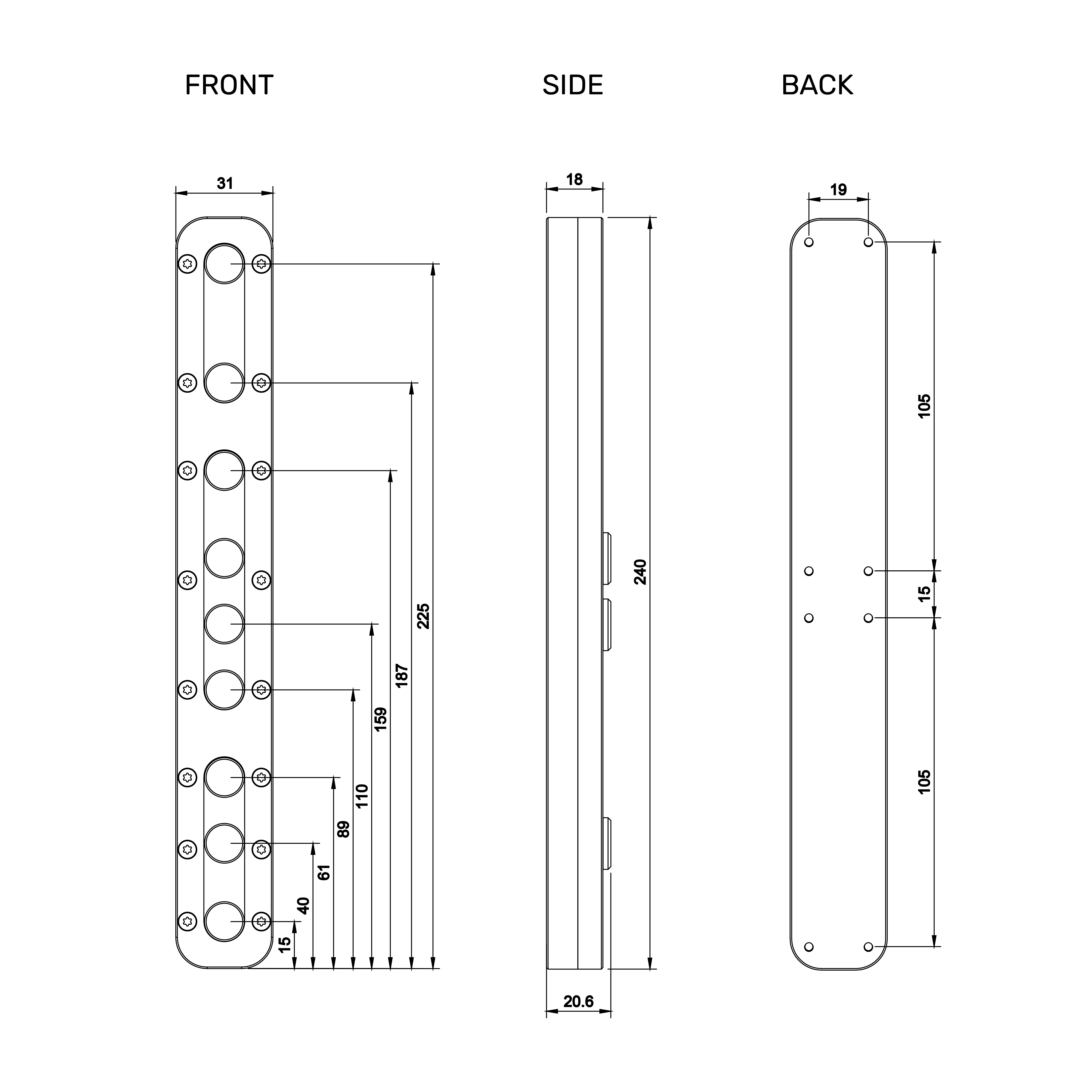 Stealkey CubeTube Distroplate 240mm - Acrylic