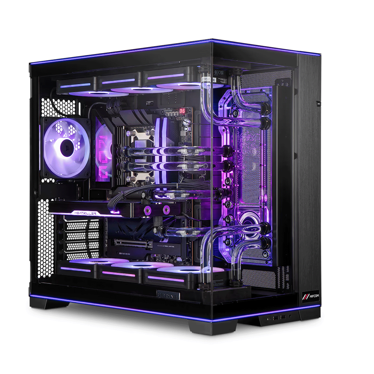 Custom Watercooling Loop Lian Li O11 EVO RGB with Crossflow 2 Distroplate