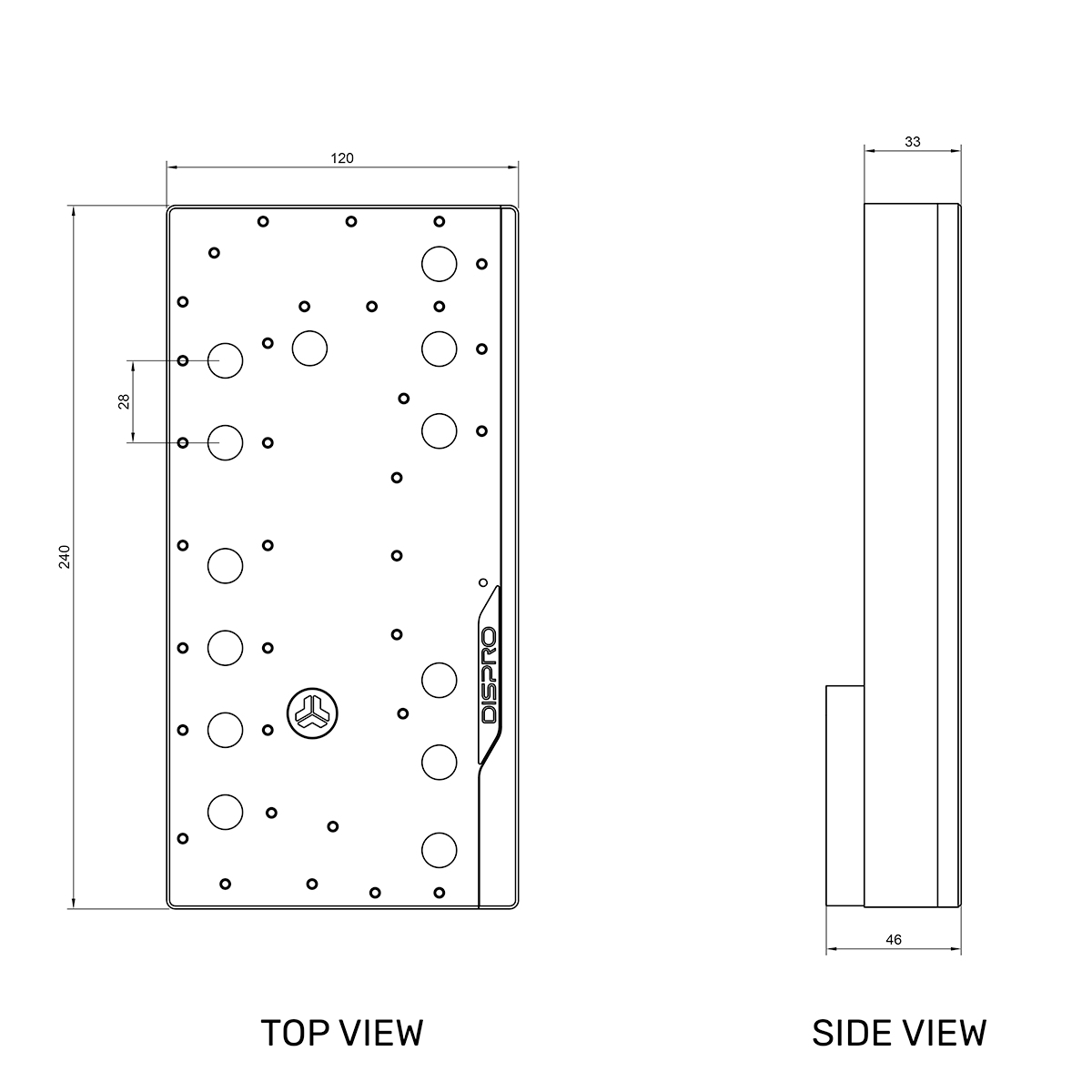 SC DisPro 240R Rear Distroplate D5/DCC D-RGB