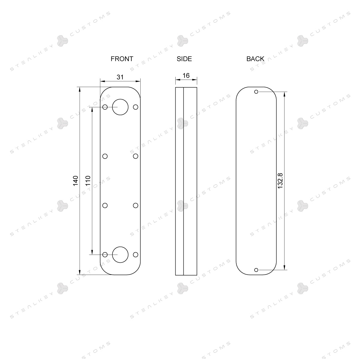 CubeTube 140mm - acrylic 