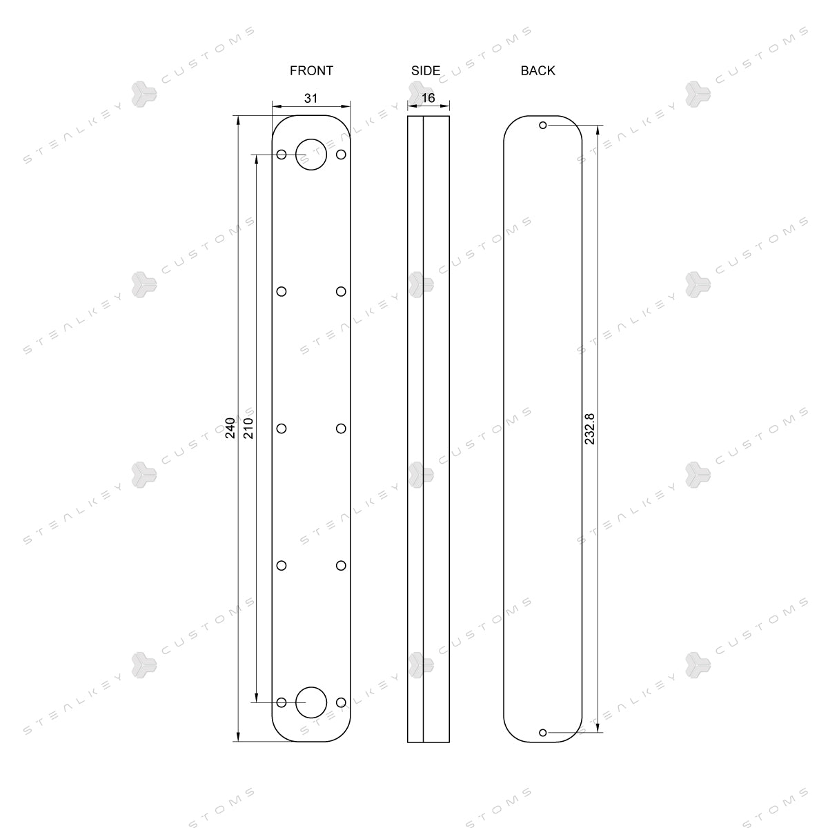 CubeTube 240mm - acrylic 