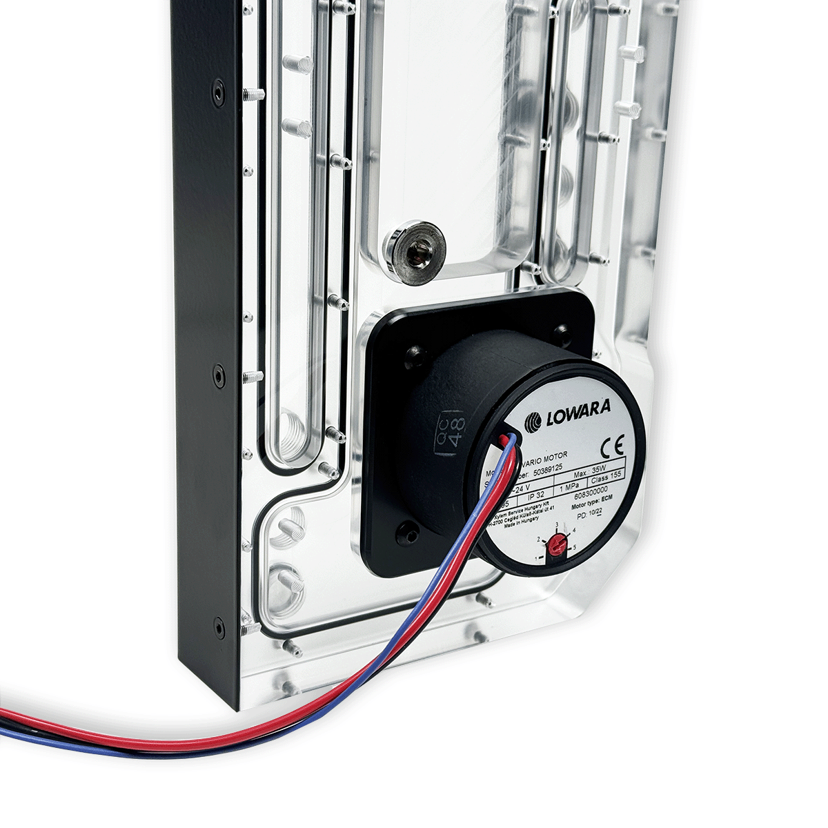 SK-Crossflow II PC-O11 EVO RGB Distro Plate D5 PWM D-RGB - Stealkeycustoms.de