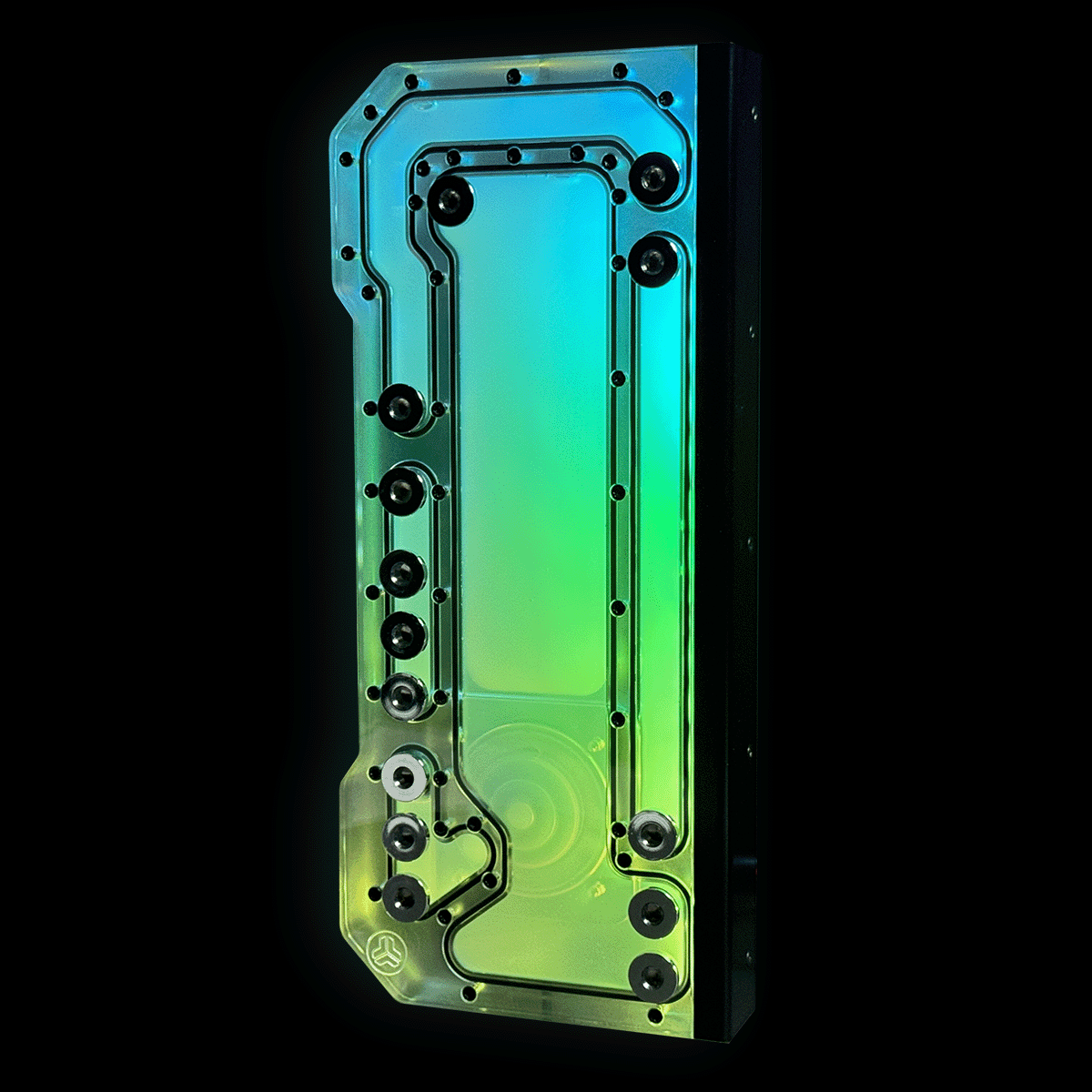 SK-Crossflow II PC-O11 EVO RGB Distro Plate D5 PWM D-RGB - Stealkeycustoms.de