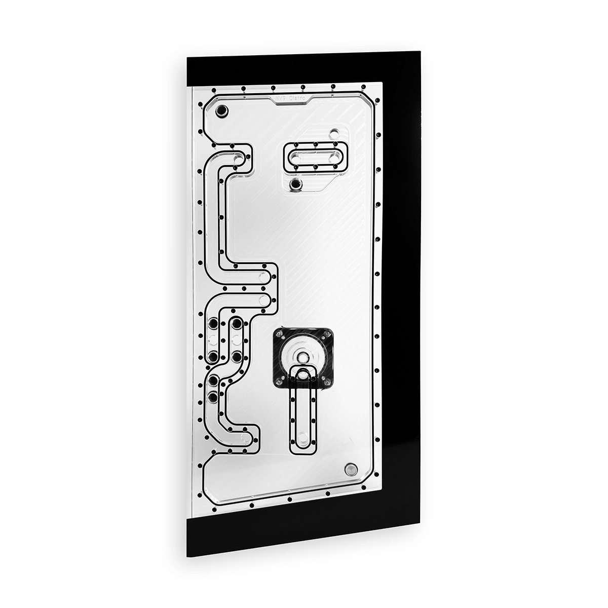 Stealkey NV9 Distroplate  Black montiert im Phanteks NV9 Gehäuse mit Custom Wasserkühlung